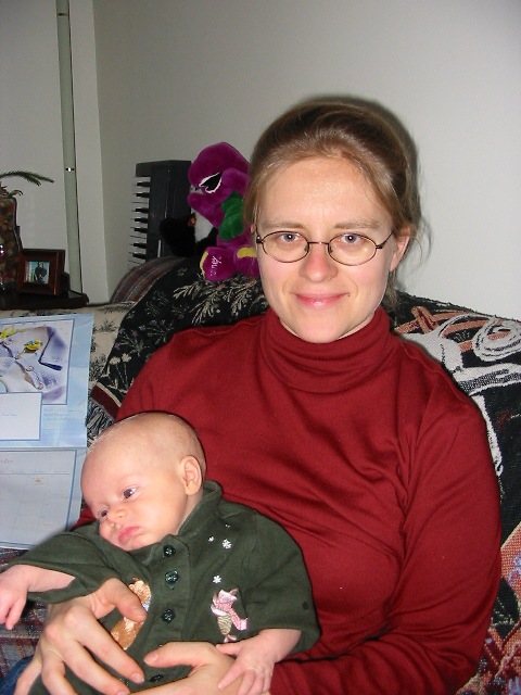 with mom