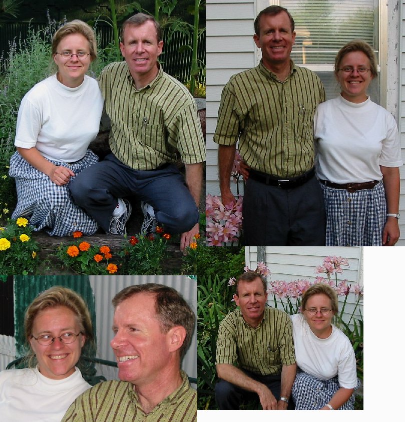 4 photos of couple